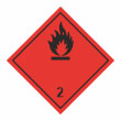 Знак перевозки опасных грузов «Класс 2.1. Легковоспламеняющиеся газы» (С/О пленка, 250х250 мм)